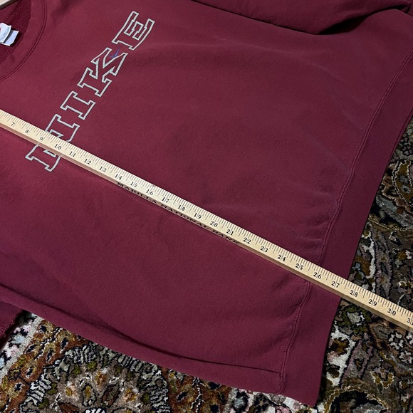 Vintage Nike Crewneck Sweatshirt XXL Maroon Red Embroidered Made in USA 90s Mens - Picture 5 of 5